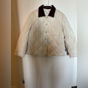 Barnett Down Quilted Jacket with Brown cudory Collar